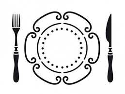 Image panneaux de signalisation > assiette et couvert. Pochoir Artemio Assiette Couvert Pochoir Artemio Assiette Couvert 10 X 15 Cm Home Deco Stencils Plantillas Un Grand Marche