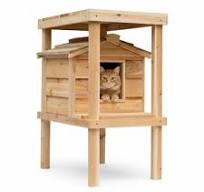 Waterproof Elevated House for Stray Cats with Platform & Loft