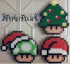 Si T Es Pas Champignon T Es Pas Mario Perles A Tisser Perles Hama Noel Perle A Repasser Noel