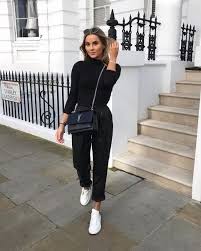 Pin By Hatice Kartal On Odezhda In 2020 Fashion Jogger Outfit Casual Black Trousers Outfit Casual