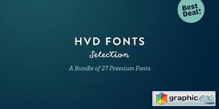 Hvd Fonts Selection Font Family Bundle Tipografia