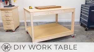 A workbench with storage will not be mobile, beyond a set of wheels on each leg in some cases, but it makes up for it by providing a place for all the tools to be hung or stored in an organized. Diy Workbench Work Table How To Build Youtube