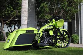 Black And Green Motorcycle Rims Harley Road Glide Green Black Harley Harley Davidson Motorcycle Harley