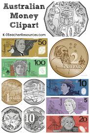Australian Money Clipart Images Available In Colour And Black And White Http Www K 3teacherresources Co Australian Money Money Math Money Activities