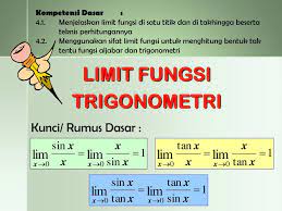 Hitunglah nilai limit fungsi aljabar berikut ini: Limit Fungsi Trigonometri Ppt Download