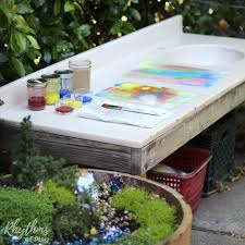Diy Outdoor Art Table And Mud Kitchen Rhythms Of Play