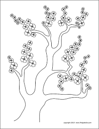 In ancient china, the color used to be an important representative of a person's social status, following strict color taboos in chinese culture. Cherry Blossom Tree Free Printable Templates Coloring Pages Firstpalette Com