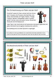 Peter and the wolf instruments. 13 Peter Und Der Wolf Ideen Peter Und Der Wolf Musikunterricht Musik Fur Die Grundschule