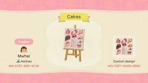 Cakes Dessert Design Designed By Mwei Of Amihan Acnh Custom Designs Animal Crossing Animal Crossing Cafe Animal Crossing Villagers