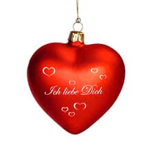 Egal was ist, hörst du mich? Glass Heart Red Matte Ich Liebe Dich