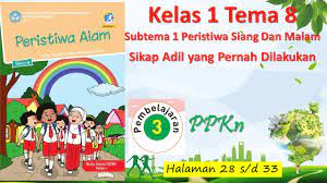∴menyayangi ayah seperti halnya menyayangi ibu ∴membantu ayah disaat yang diperlukan seperti halnya membantu ibu. Kelas 1 Tema 8 Sub 1 Pembelajaran 3 Ppkn Sikap Adil Yang Pernah Dilakukan Hal 28 33 Youtube