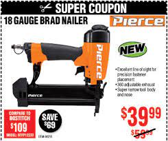 At first use i discovered that it produced a wide staple size hole in the wood, regardless of the. Harbor Freight Tools New Product Announcement Pierce Professional Quality Pneumatic Nailers Milled