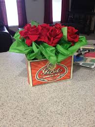 Favorite Beer Turned Into A Bouquet For Him Valentines Day Diy Valentines Day Gifts For Him Valentines Beer Beer Valentines Gift