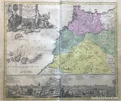 Un viaje al norte de marruecos para descubrir unas ciudades increíbles (tánger, assilah, chaouen, tetuán) y lo más importante de. Gran Mapa De Marruecos Africa Islas Canarias Comprar Cartografia Antigua Hasta S Xix En Todocoleccion 192781262