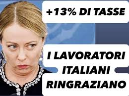 Per colpa dell'ultima legge di bilancio del Governo #Meloni i lavoratori  dipendenti hanno pagato il 13% in più di tasse. In termini assoluti, si  tratta di 370 milioni di euro. Dietro l'aumento
