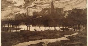 Jessie Traill Melbourne From Richmond Paddocks Place Of Origin Melbourne Victoria Australia Year 1911 Printed 1912 Media Category Print Material