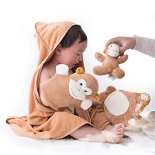 Sew a hooded towel for baby to wrap up in after bath time! Hooded Baby Bath Towel Cute Animal Pattern Hooded Baby Towel Baby Blanket Cotton Set For Boys And Girls From Zero To Three Years Old Buy Online In Dominica At Dominica Desertcart Com Productid