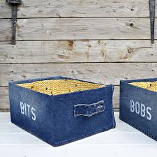 Diy Storage Box Using Denim Ikea Pingla Hack Diy Storage Boxes Diy Storage Sewing Items