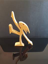 Figurine En Pin Chantourner Finition Huile D Olives Wood Animal Wooden Childrens Toys Wood Sculpture