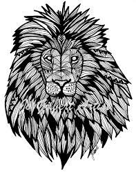 Top 20 lion coloring pages for kids: Lion Adult Coloring Printable Coloring Pages Adult Etsy