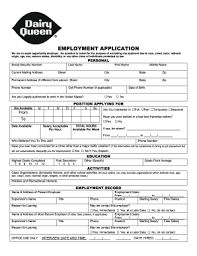 Dairy Queen Application Pdf Fill Out And Sign Printable Pdf Template Signnow