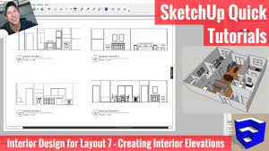 Interior Elevations In Layout From Your Sketchup Model - Interior Design  Modeling For Layout #7 - Youtube