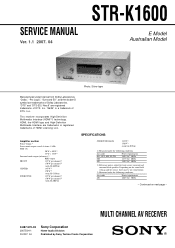 Dec 20, 2020 · when the unlock error message appears in the display of the a/v receiver, there is either a problem receiving a digital audio signal or the system is tuned to receive a digital audio signal but there is no digital audio source available. How Do I Unlock Channels Sony Str K1600 Support