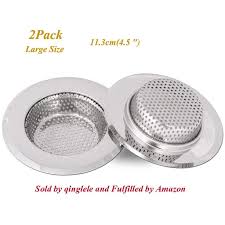 Qinglele 2 Pcs Filtre Evier Cuisine Filtre A Evier En Acier Inoxydable Grille Evier Large En 2020 Eviers En Acier Inoxydable Cuisine En Acier Inoxydable Evier Cuisine