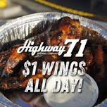$1 Wing Wednesday at Highway 71 Brewing