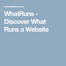 Whatruns Discover What Runs A Website Blog Social Media Blog Resources Discover