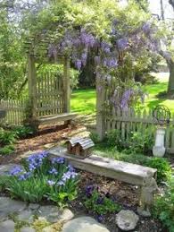 Garden Arbor Bench And The Flowers Cottage Garden Design Cottage Garden Beautiful Gardens