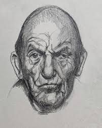 From the Daily Drawing Challenge, in graphite, 12 x 9.