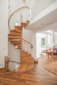 Wooden Spiral Staircase Contemporary Staircase With Landing Home Interior And Exterior Home Interior Staircase Design Modern Staircase Design Stairs Design