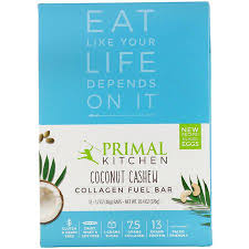 These have simpler and healthier ingredients in these grass fed collagen bars versus your typical protein about two weeks after you receive your order you will probably get an email asking for you to review your purchase. Primal Kitchen Plant Based Protein Bar Collagen Fuel