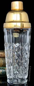 Buy On Etsy Val St Lambert Cocktail Shaker And Ice Bucket Set Lead Crystal Gold Cocktail Shaker Bartender Cocktails