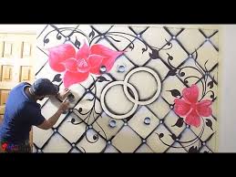 إصنع ديكور ورق الحائط بنفسك ف المنزل بأقل تكلفه م البدايه للنهايه Wallpaper 3d Design Youtube