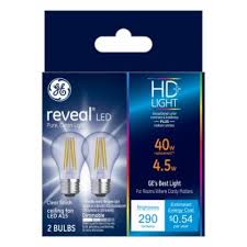 Reveal Hd Led Ceilng Fan Light Bulbs Clear 290 Lumens 4 5 Watts 2 Pk True Value
