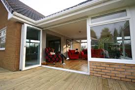 Exterior folding door offers greater flexibility to its users. Three Pane Trifold Folding Sliding Bifold Doors Made From Liniar Rehau Pvc And Siegenia Hardware