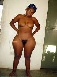 Ebony mother is a totally bare and