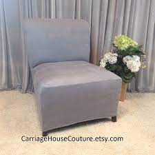 slipcover white suede chair cover for armless chair slipper etsy slipcovers for chairs slipcovers armless accent chair