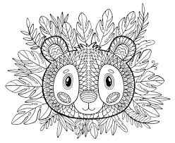 Harmony of colour book thirty eight: Coloring Pages Coloring Book For Adults Beautiful Template With Artwork School Education Animal Panda And Tropical Plants Vector Illustration Tasmeemme Com