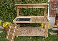 Potting Bench With Tubs Google Search Pallet Garden Benches Outdoor Potting Bench Pallet Potting Bench