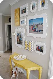 Family Picture Wall Hall Yellow1 Family Pictures On Wall Home Diy Home Decor
