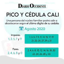 Así funcionará la medida para este domingo en las diferentes calles del país. Asi Sera El Pico Y Cedula En Cali Desde El 1 De Agosto Diario Occidente