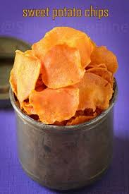 Sakkaravalli Kizhangu Chips Sweet Potato Chips Spiceindiaonline Sweet Potato Chips Indian Snack Recipes Indian Food Recipes Vegetarian