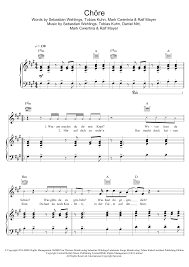 Sie können auch ihre eigenen termine hinzufügen. Mark Forster Chore Sheet Music Pdf Notes Chords Pop Score Piano Vocal Download Printable Sku 123973