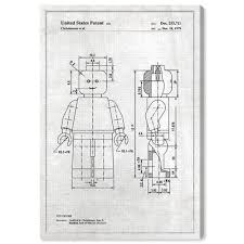 Art Remedy Lego Toy Figure 1979 Framed Drawing Print Size 13 H X 19 W X 0 75 D In 2021 Lego Art Drawing Prints Lego