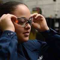 Fireman Talique Whitfield, a damage controlman from