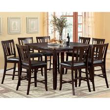 Find affordable dining room tables from your favorite brands at kmart. Furniture Of America Wopp Espresso 9 Piece Counter Height Dining Set Sale