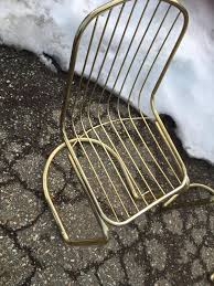 Vintage Cantilever Chairs Mod Gold Brass Dining Chairs Mid Etsy Wire Dining Chairs Cantilever Chair Dining Room Accent Chairs